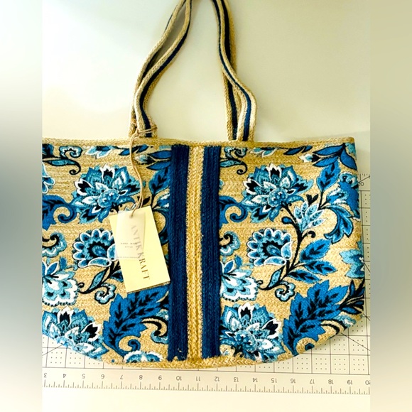 Antik Kraft Jute large Tote - Picture 3 of 3